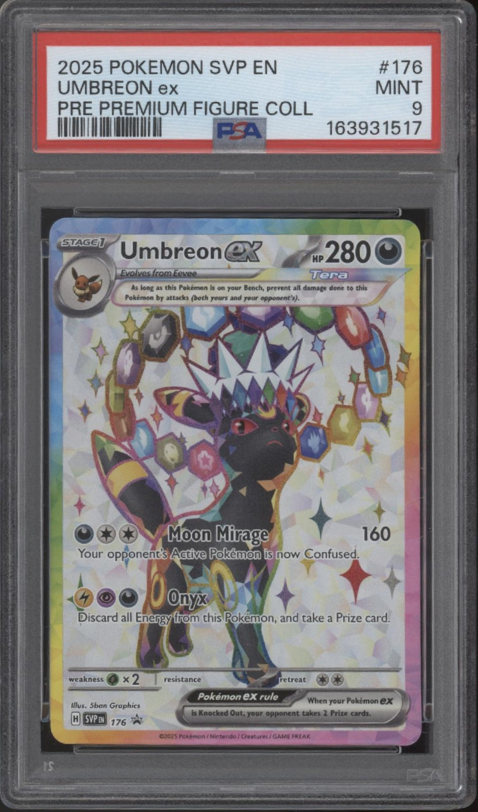 Umbreon ex Pokemon Prismatic Evolutions Premium Figure Collection #176 PSA 9 #2、Collector Store LLC Gaming、kayou