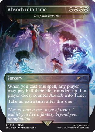 Absorb into Time - Temporal Extortion (Rainbow Foil) (SLD-1859) - Secret Lair Drop Series Foil、Wizards of the Coast、kayou
