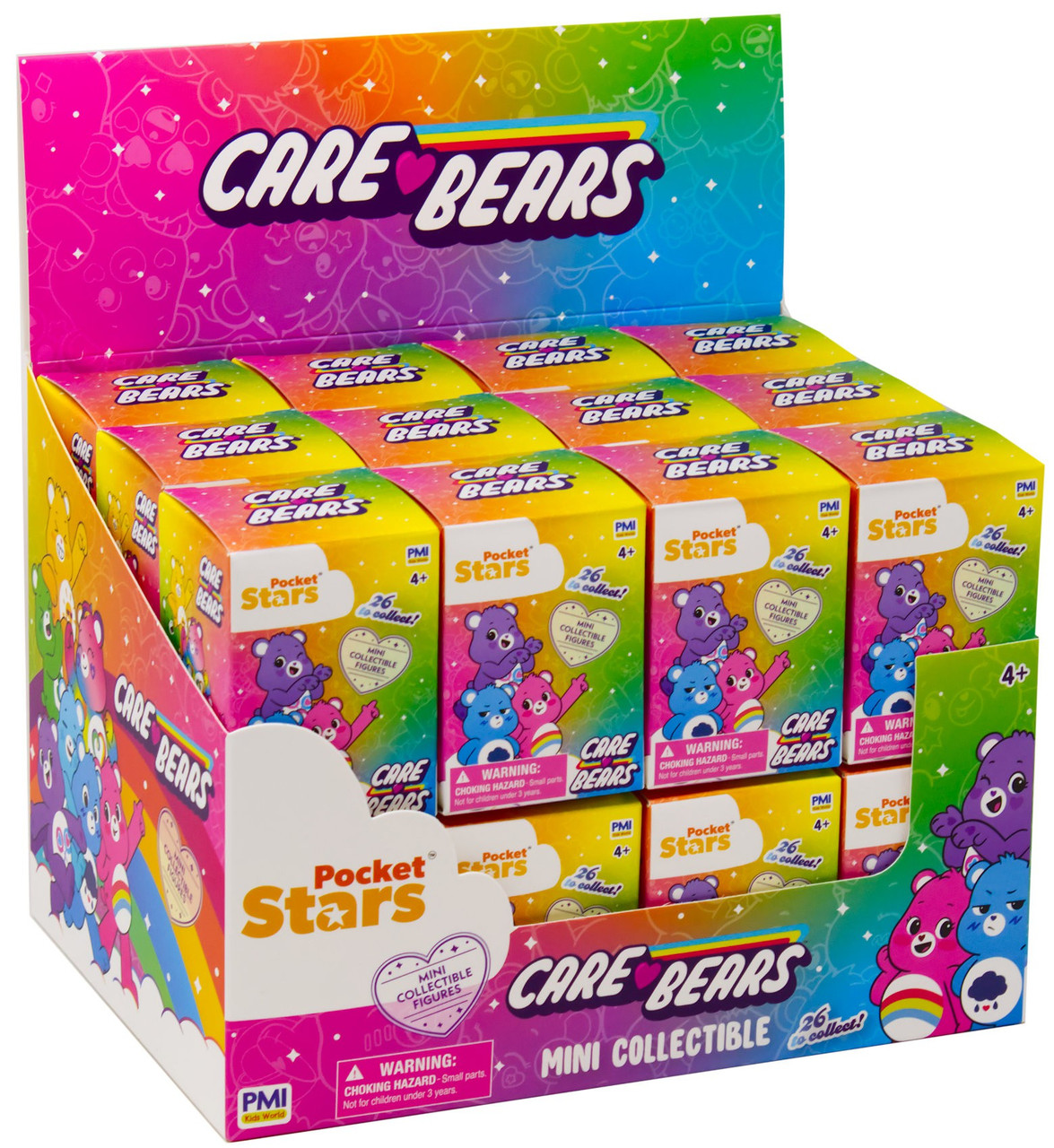 Care Bears Pocket Stars Mini Collectible Figures Mystery Box 24 Packs、ToyWiz、kayou