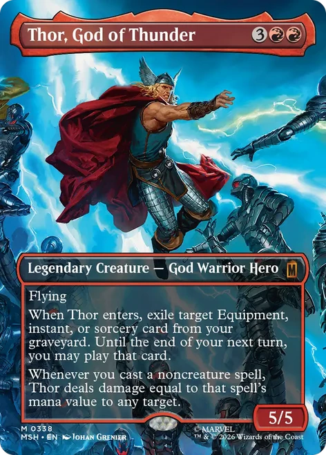 Thor, God of Thunder (Borderless Scene) | Marvel Super Heroes、Magic: The Gathering、kayou