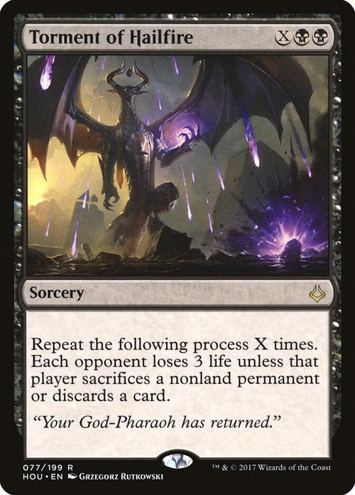 MtG Hour of Devastation Rare Torment of Hailfire #77 Lightly Played、ToyWiz、kayou