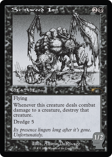 Stinkweed Imp (Secret Lair - Brain Dead: New Earth Mentality) | Secret Lair Drops、Magic: The Gathering、kayou
