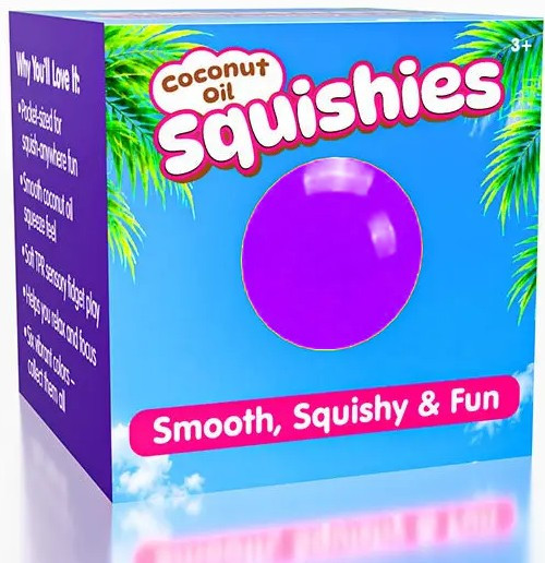 Coconut Oil Squishies PURPLE 2.36-Inch Squeeze Toy、ToyWiz、kayou
