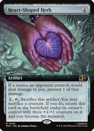Heart-Shaped Herb (Extended Art) (MSC-435) - Commander: Marvel Super Heroes、Wizards of the Coast、kayou
