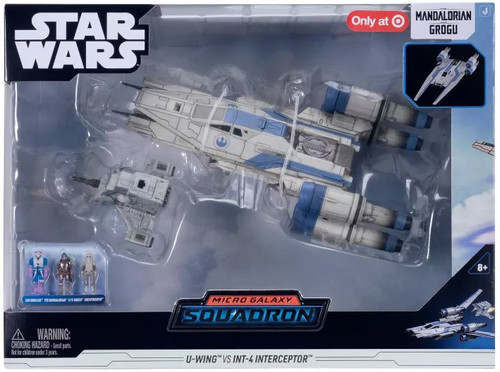 Star Wars Micro Galaxy Squadron The Mandalorian & Grogu U-Wing vs INT-4 Interceptor Exclusive Vehicle、ToyWiz、kayou