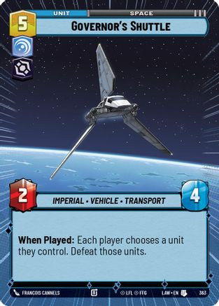 Governor's Shuttle (Hyperspace) (363) - A Lawless Time、Fantasy Flight Games、kayou