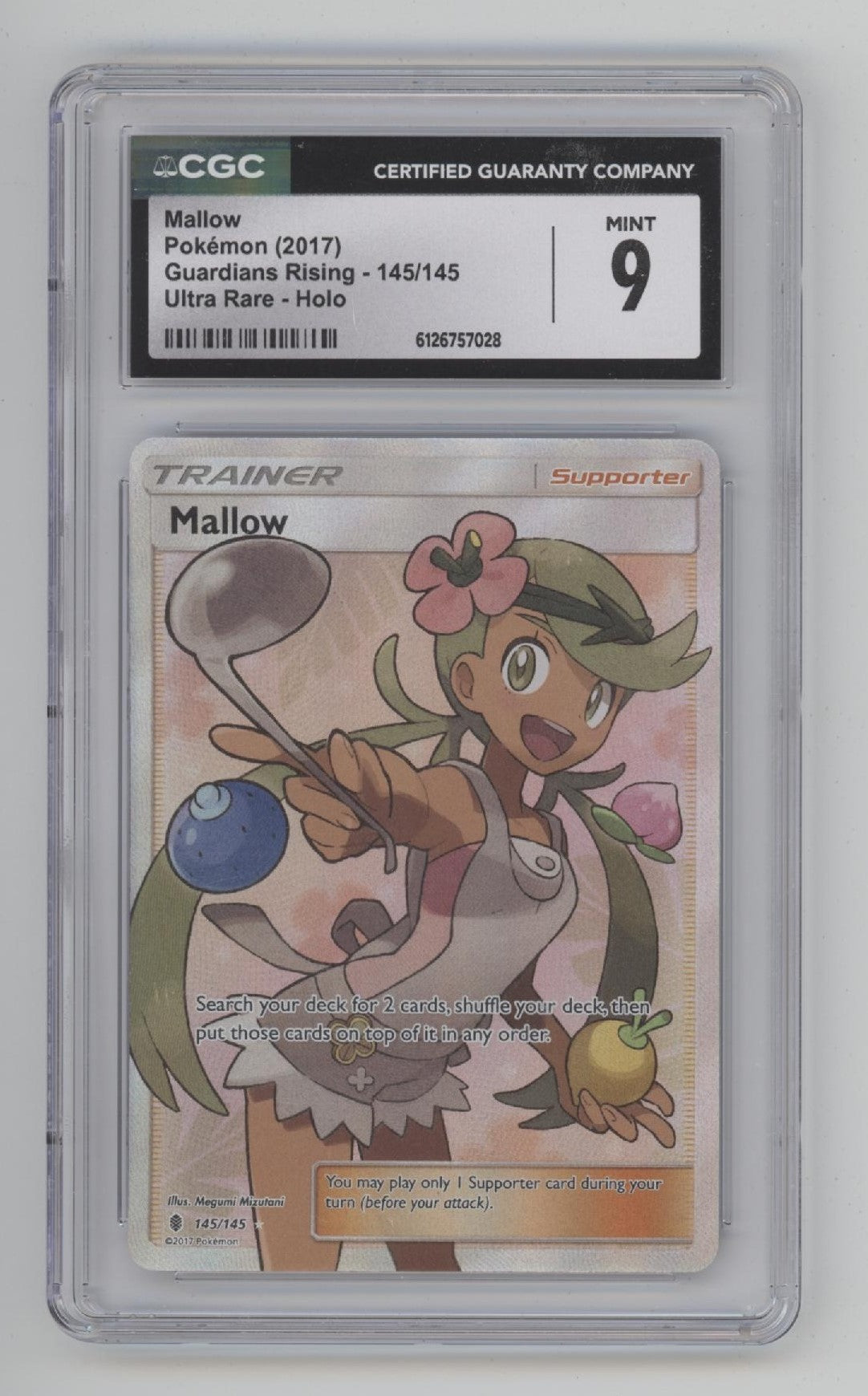 Mallow Pokemon Guardians Rising Ultra Rare Holo #145 CGC 9、Collector Store LLC Gaming、kayou
