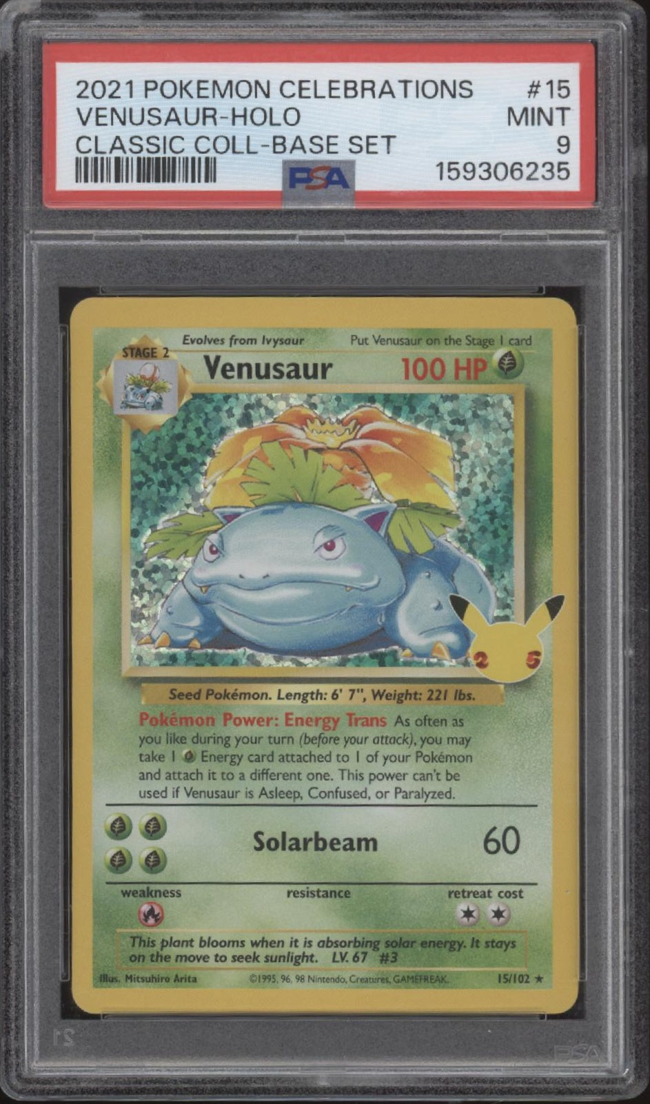 Venusaur Pokemon Celebrations Classic Collection Base Set Holo #15 PSA 9 #1、Collector Store LLC Gaming、kayou