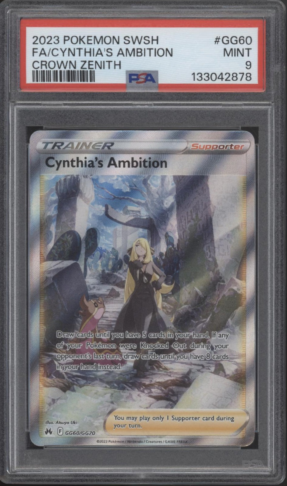 Cynthia's Ambition Pokemon Crown Zenith Full Art #GG60 PSA 9、Collector Store LLC Gaming、kayou