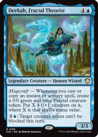 Deekah, Fractal Theorist (SOC-193) - Commander: Secrets of Strixhaven、Wizards of the Coast、kayou
