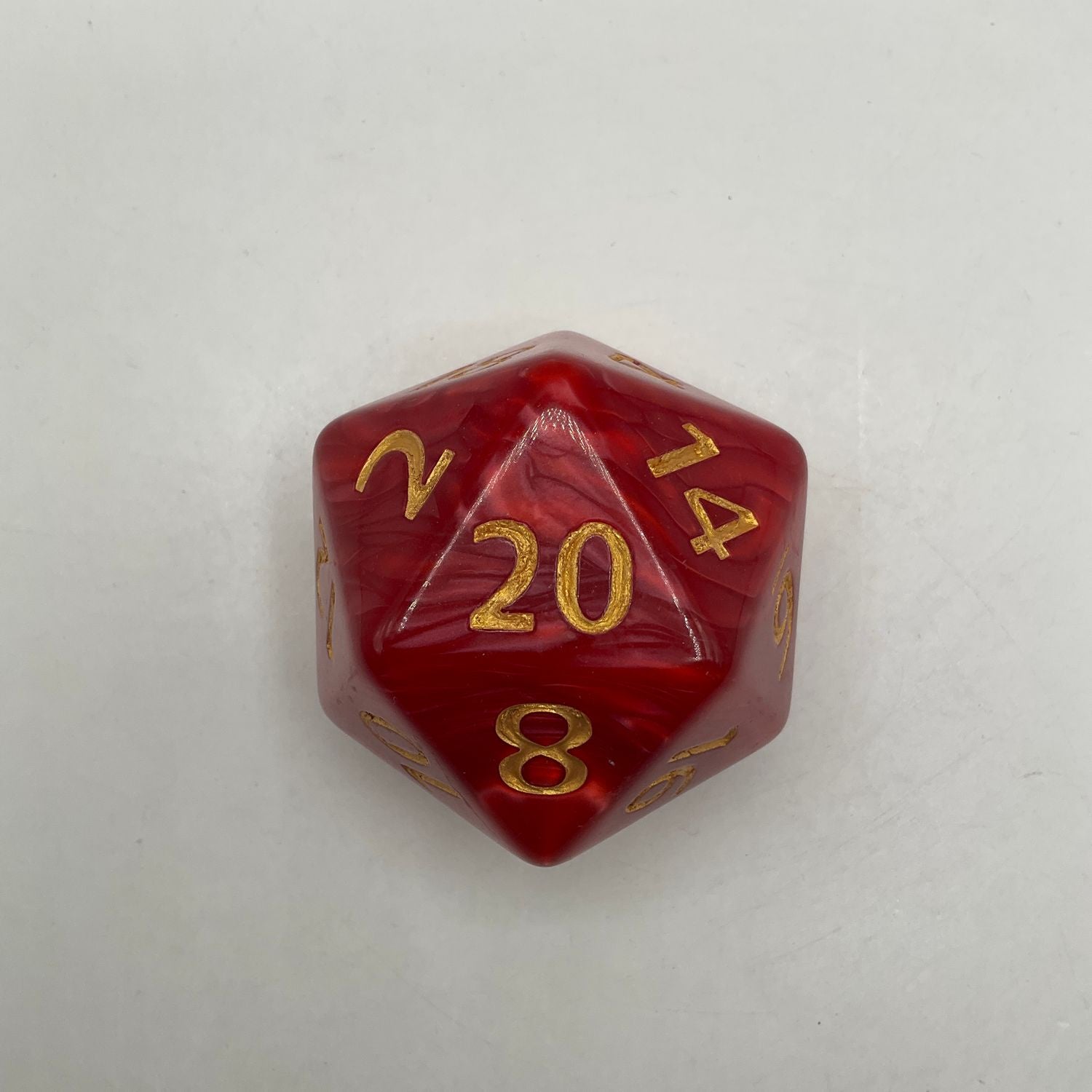 Critical Hit Collectibles: Single Big D20 Marbled Red with Gold Numbers、Critical Hit Collectibles、kayou