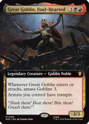 Great Goblin, Foul-Hearted (Extended Art) (HOC-105) - The Hobbit: Eternal-Legal Foil、Wizards of the Coast、kayou