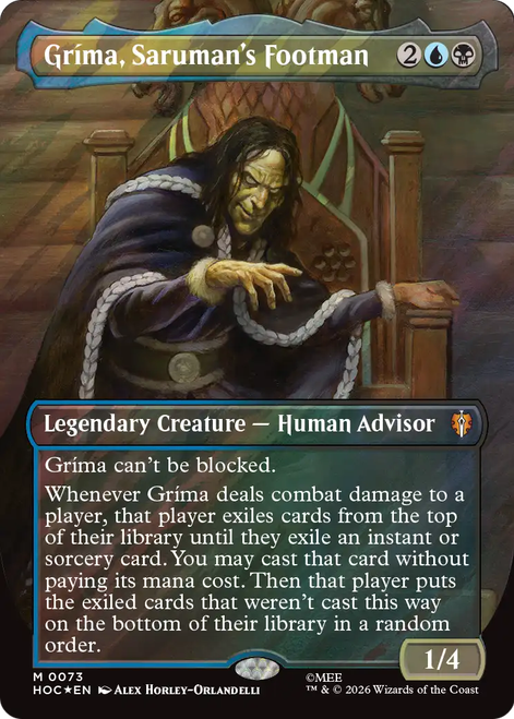 Gríma, Saruman's Footman (Borderless Art Surge Foil) | The Hobbit Commander、Magic: The Gathering、kayou