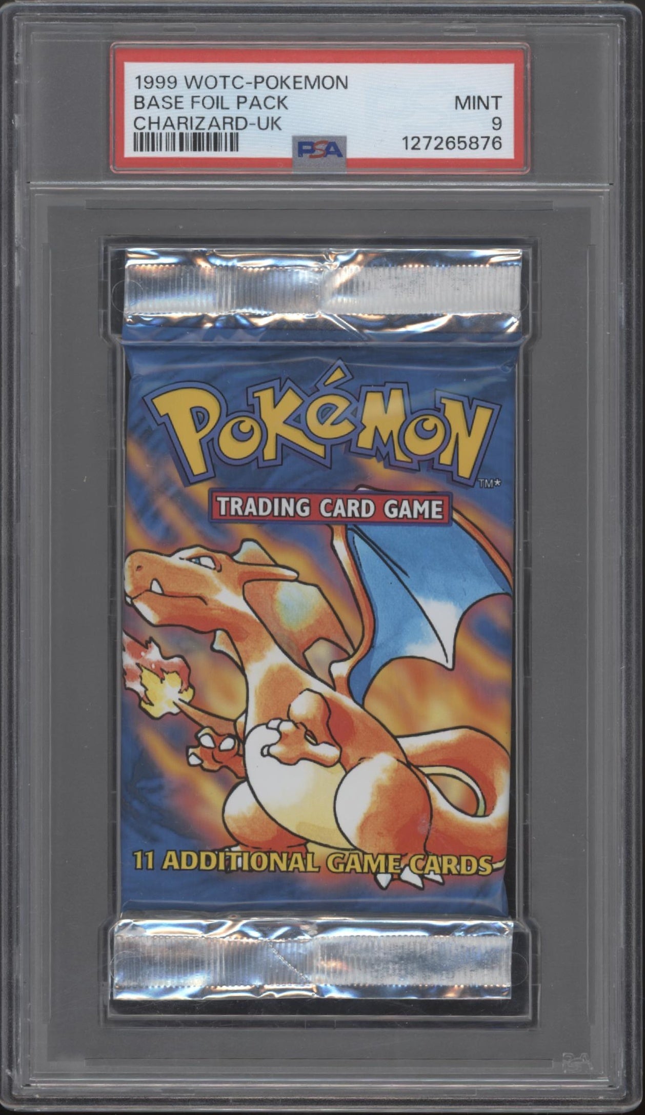 Base Set Pokemon Foil Charizard UK Booster Pack PSA 9 #1、Collector Store LLC Gaming、kayou