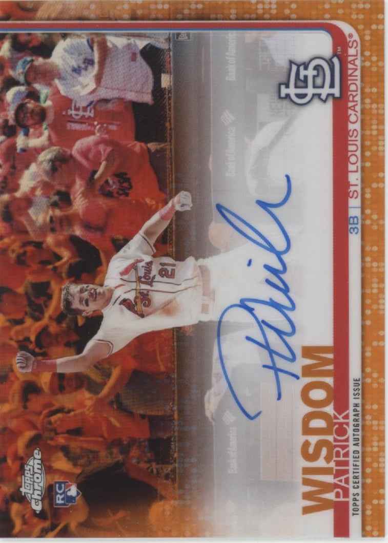 Patrick Wisdom 2019 Topps Chrome Orange Refractor RC Auto 09/25 #RA-PW、Collector Store LLC、kayou