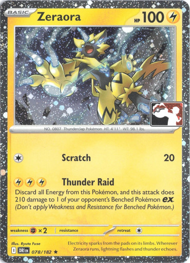 SV Destined Rivals 078/182 Zeraora (Prize Pack League Promo Cosmo Holo)、Pokemon、kayou