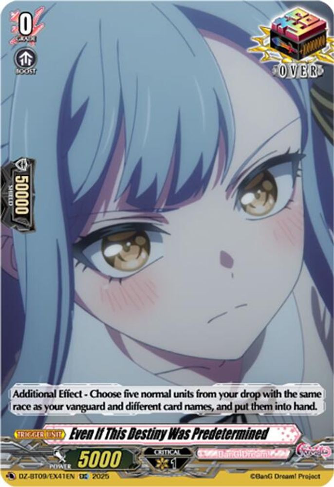 Cardfight Vanguard Trading Card Game Super Brave Detonation EXC Even If This Destiny Was Predetermined DZ-BT09/EX41EN、ToyWiz、kayou