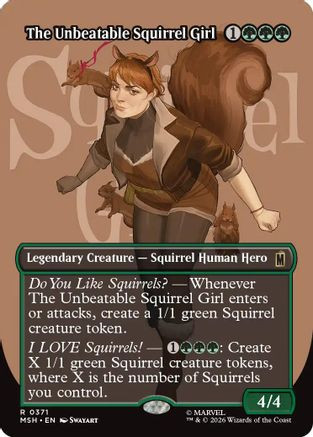 The Unbeatable Squirrel Girl (Borderless) (MSH-371) - Marvel Super Heroes、Wizards of the Coast、kayou