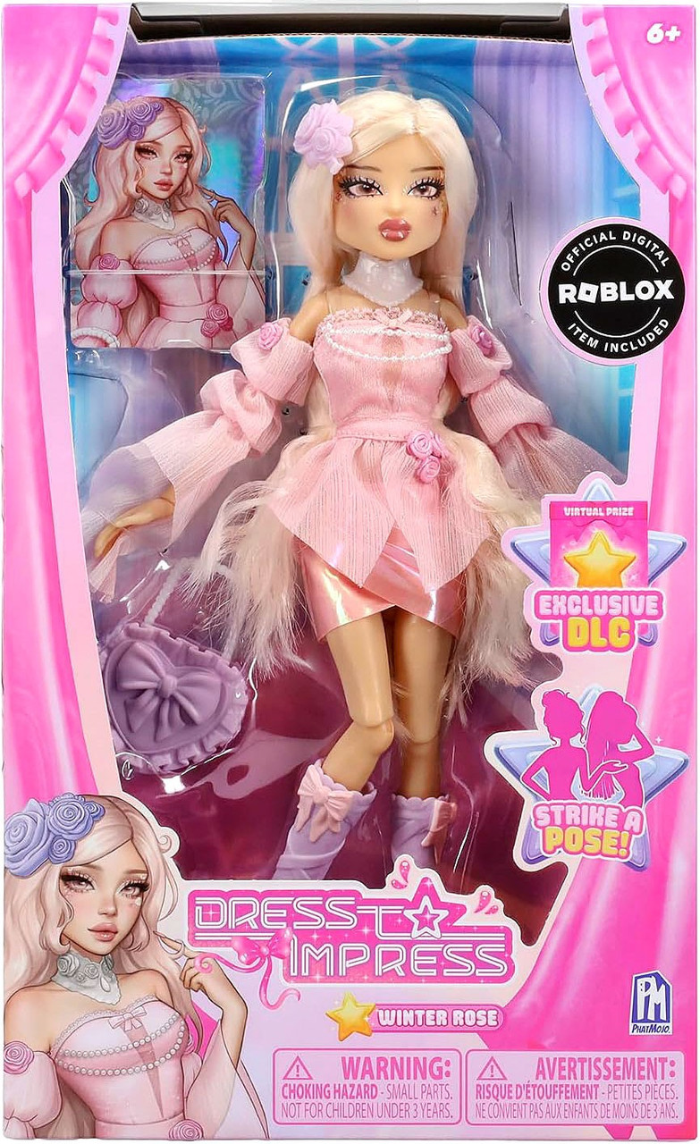 Roblox Dress to Impress Winter Rose 11.5-Inch Doll Includes Exclusive DLC Code!、ToyWiz、kayou