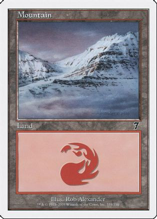 Mountain (338) (7ED-338) - 7th Edition Foil、Wizards of the Coast、kayou