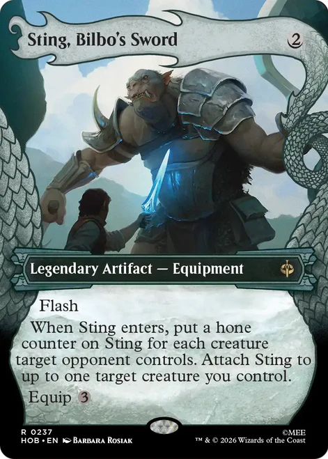 Sting, Bilbo's Sword (Dragon Hoard Frame Foil) | The Hobbit、Magic: The Gathering、kayou