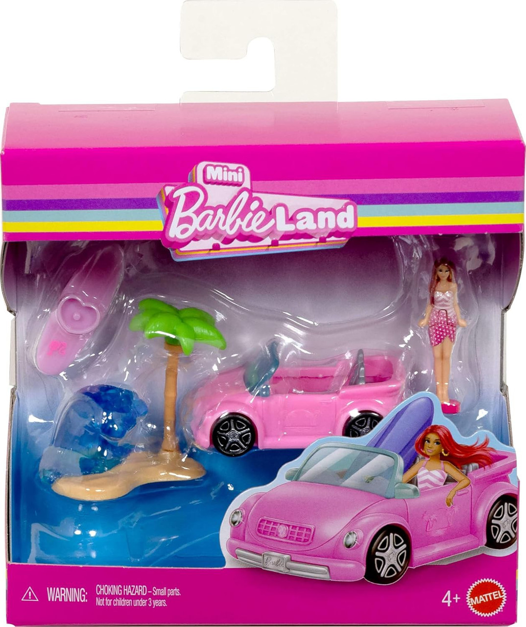 Mini BarbieLand Beach Bug Convertible 1.5-Inch Mini Playset、ToyWiz、kayou