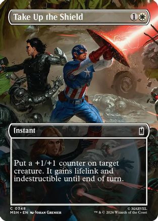 Take Up the Shield (Borderless) (MSH-348) - Marvel Super Heroes Foil、Wizards of the Coast、kayou