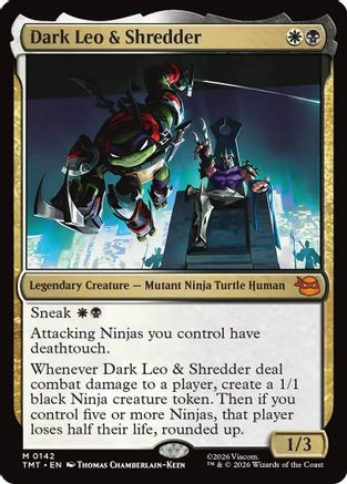 Dark Leo & Shredder (TMT-142) - Teenage Mutant Ninja Turtles Foil、Wizards of the Coast、kayou