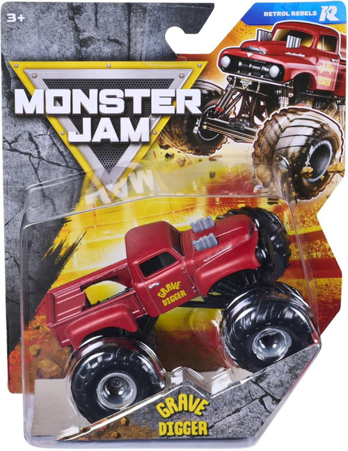 Monster Jam Retrol Rebels Series 46 Grave Digger Diecast Car、ToyWiz、kayou