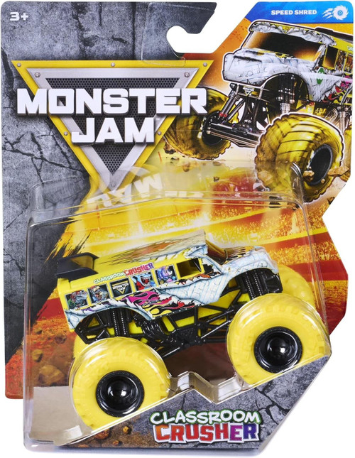 Monster Jam Speed Shred Series 46 Classroom Crusher Diecast Car、ToyWiz、kayou