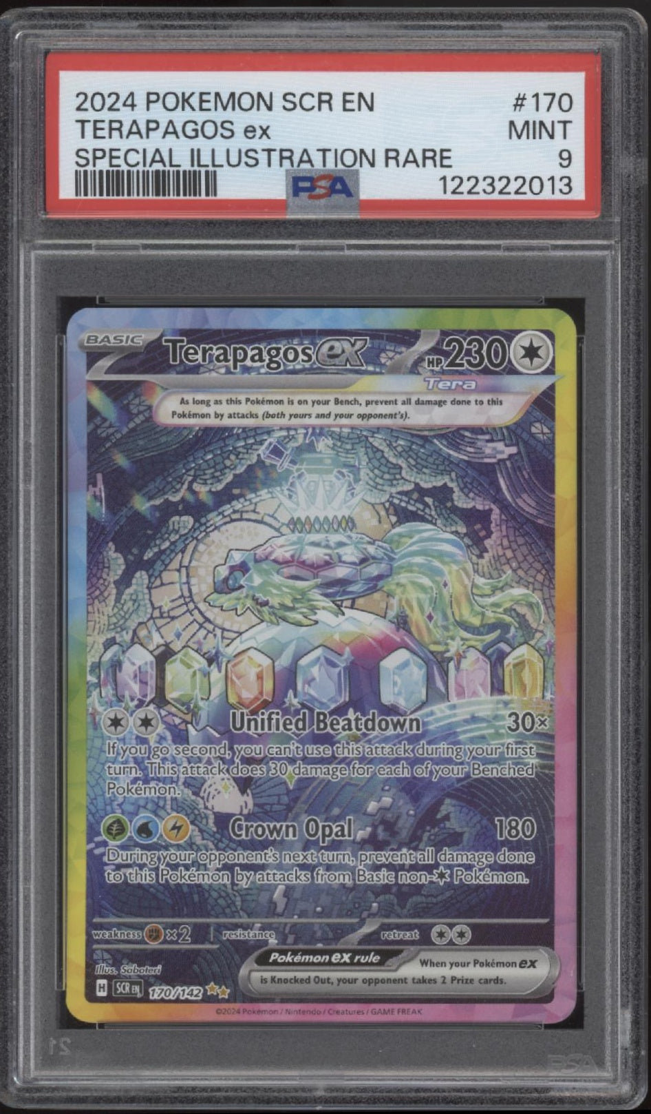Terapagos ex Pokemon Stellar Crown Special Illustration Rare #170 PSA 9、Collector Store LLC Gaming、kayou