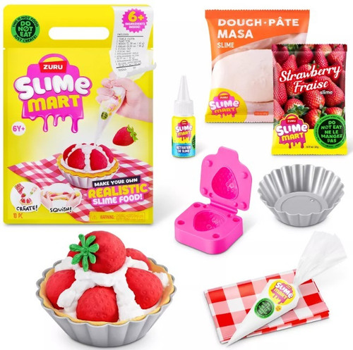 Slime Mart Small Bag Strawberry Tart Slime Kit 6+ Ingredients Inside! Make Your Own Realistic Slime Food!、ToyWiz、kayou