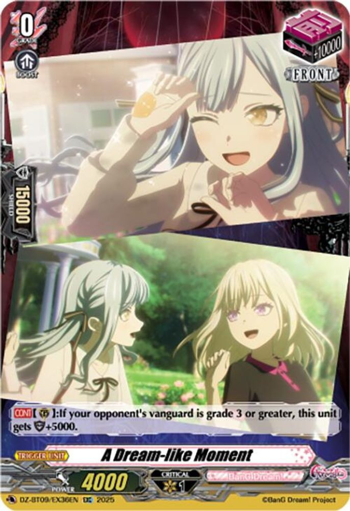Cardfight Vanguard Trading Card Game Super Brave Detonation EXC A Dream-like Moment DZ-BT09/EX36EN、ToyWiz、kayou