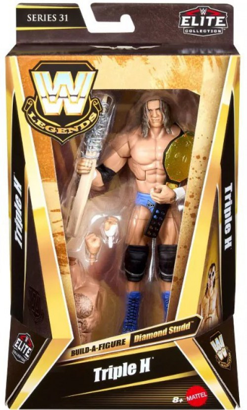 WWE Wrestling Elite Collection Legends Series 31 Triple H Exclusive Action Figure Includes Build Diamond Studd Piece!、ToyWiz、kayou