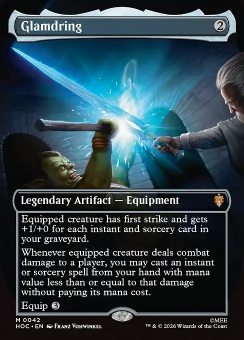 MtG The Hobbit Eternal Mythic Rare Glamdring #42 Classic Artist FOIL、ToyWiz、kayou