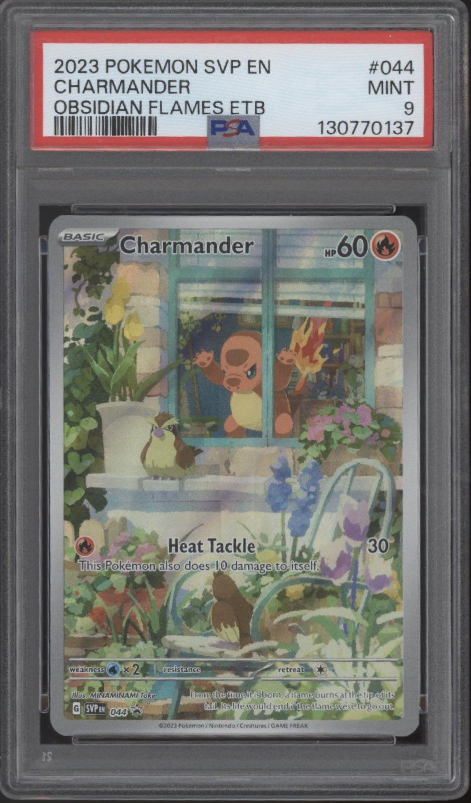 Charmander Pokemon Obsidian Flames Elite Trainer Box #044 PSA 9、Collector Store LLC Gaming、kayou