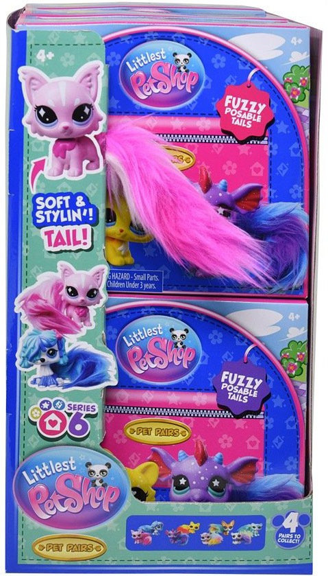 Littlest Pet Shop Series 6 Twisted Tails Pet Pairs Mystery Box 6 Packs, Fuzzy Posable Tails!、ToyWiz、kayou