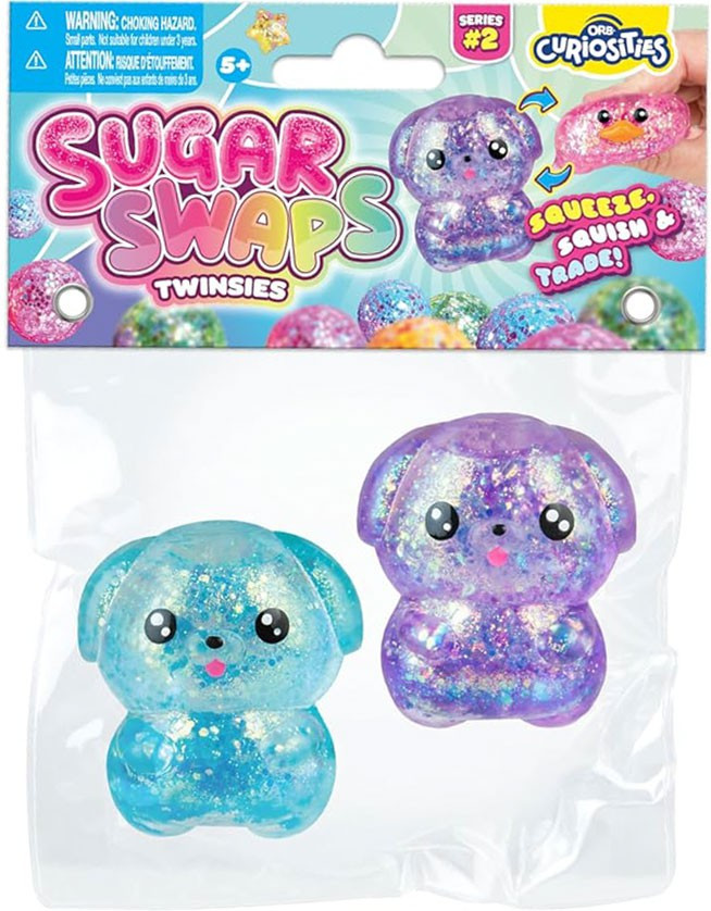 Sugar Swaps Twinsies Dogs 2.25-Inch Squeeze Toy 2-Pack、ToyWiz、kayou