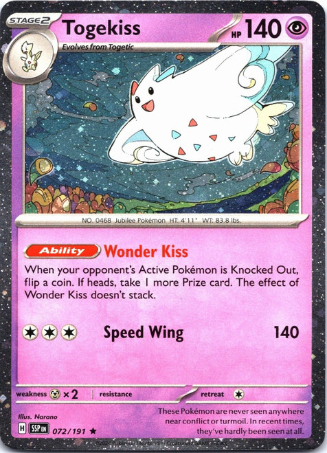SV Surging Sparks 072/191 Togekiss (Cosmo Holo)、Pokemon、kayou
