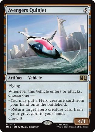 Avengers Quinjet (Surge Foil) (MSC-102) - Commander: Marvel Super Heroes Foil、Wizards of the Coast、kayou