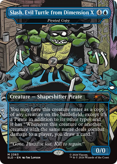 Pirated Copy Slash, Evil Turtle from Dimension X (Foil) (Secret Lair - Teenage Mutant Ninja Turtles: The Mighty Mutanimals) | Secret Lair Drops、Magic: The Gathering、kayou