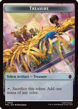 Treasure // Robot Double-Sided Token (TMC-3 // 10) - Commander: Teenage Mutant Ninja Turtles、Wizards of the Coast、kayou