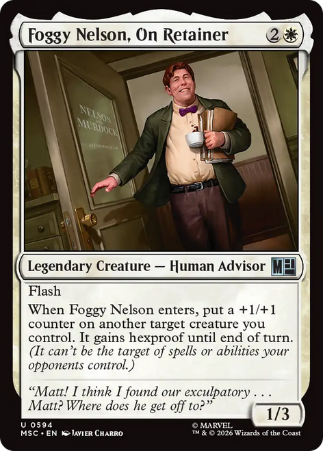 Foggy Nelson, On Retainer (Foil) | Marvel Super Heroes Commander、Magic: The Gathering、kayou