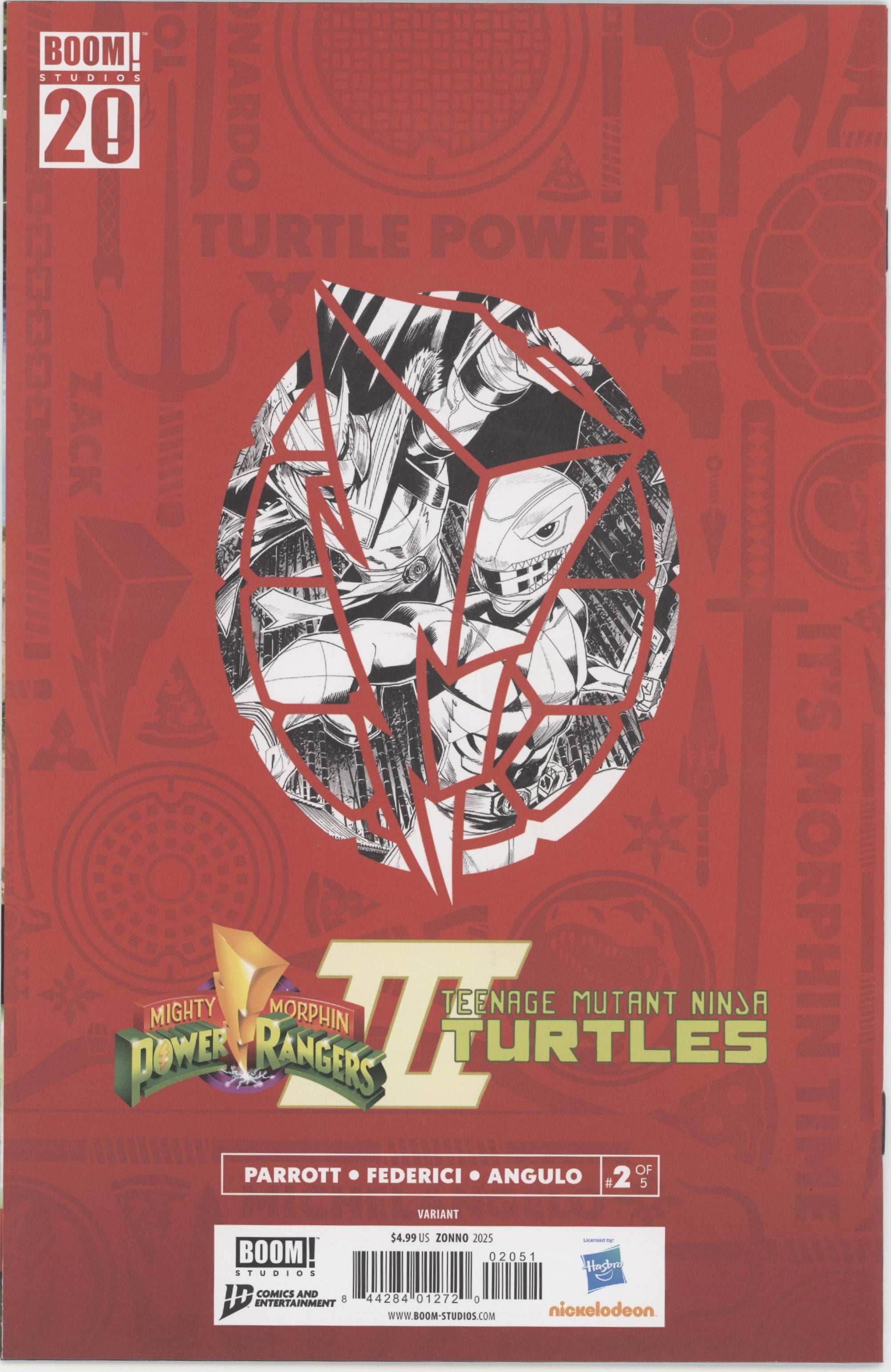 Mighty Morphin Power Rangers/Teenage Mutant Ninja Turtles III #2 E 1 in 10 Variant Edition (Full Art, Zonno)、BOOM! Studios、kayou