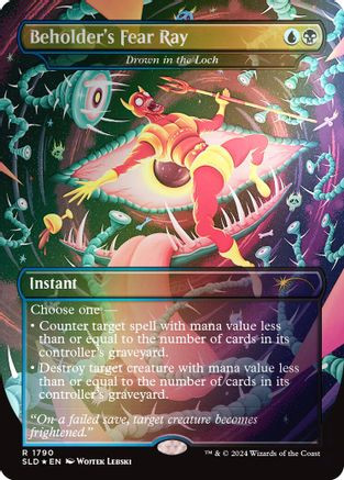 Beholder's Fear Ray - Drown in the Loch (Rainbow Foil) (SLD-1790) - Secret Lair Drop Series Foil、Wizards of the Coast、kayou