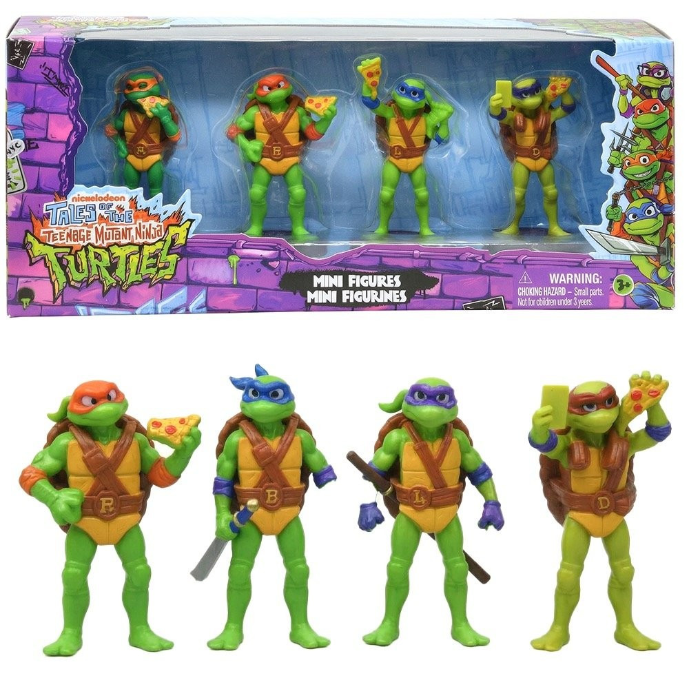 Teenage Mutant Ninja Turtles TMNT 2.75-Inch Mini Figure 4-Pack、ToyWiz、kayou