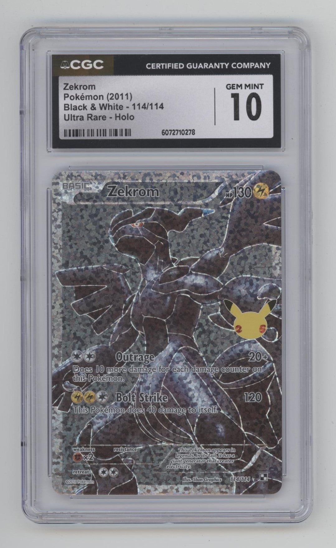 Zekrom Pokemon Celebrations Classic Collection Black & White Holo #114 CGC 10、Collector Store LLC Gaming、kayou