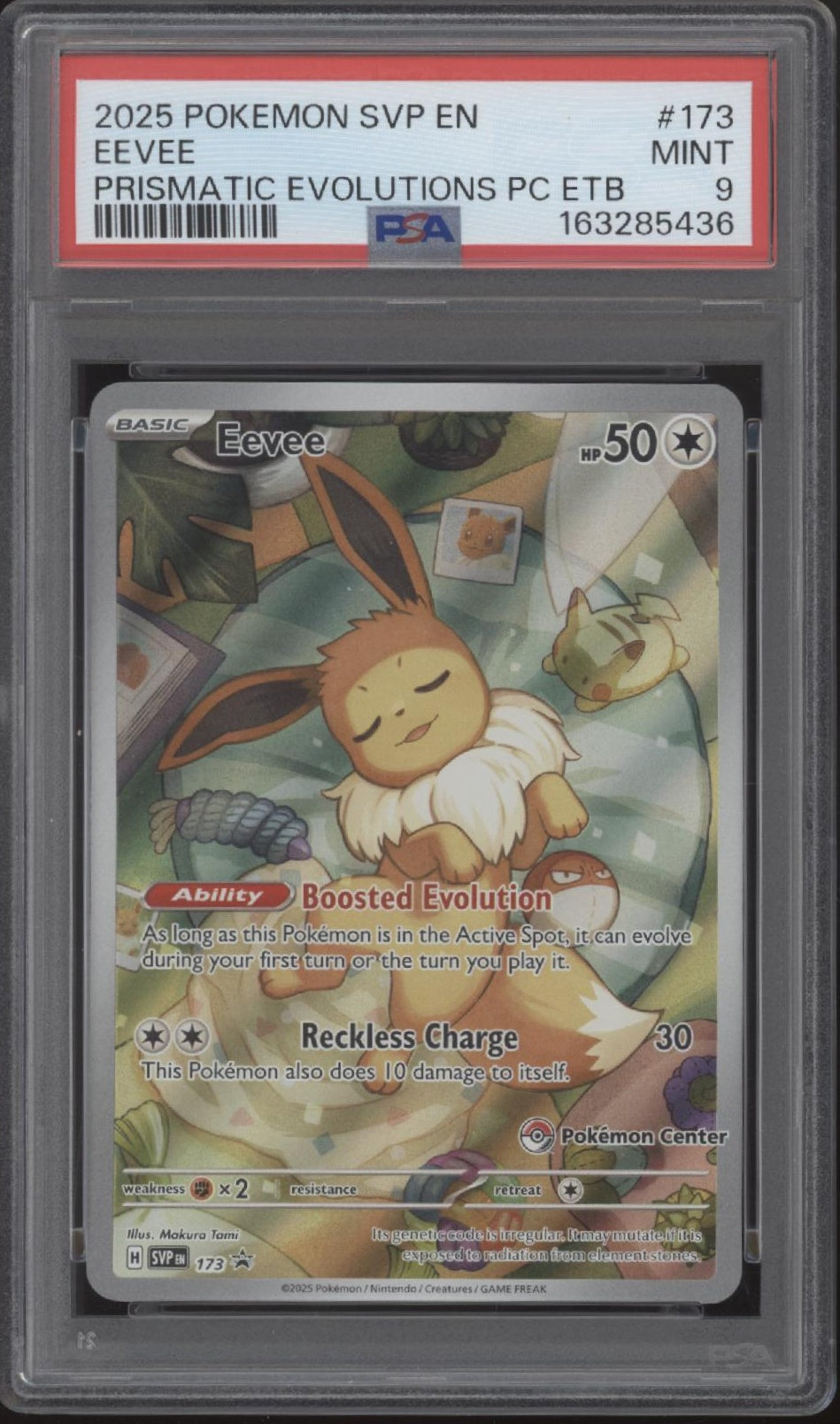 Eevee Pokemon Prismatic Evolutions Pokemon Center Elite Trainer Box #173 PSA 9、Collector Store LLC Gaming、kayou