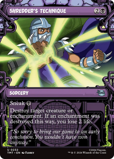 Shredder's Technique (Showcase Frame) | Teenage Mutant Ninja Turtles、Magic: The Gathering、kayou