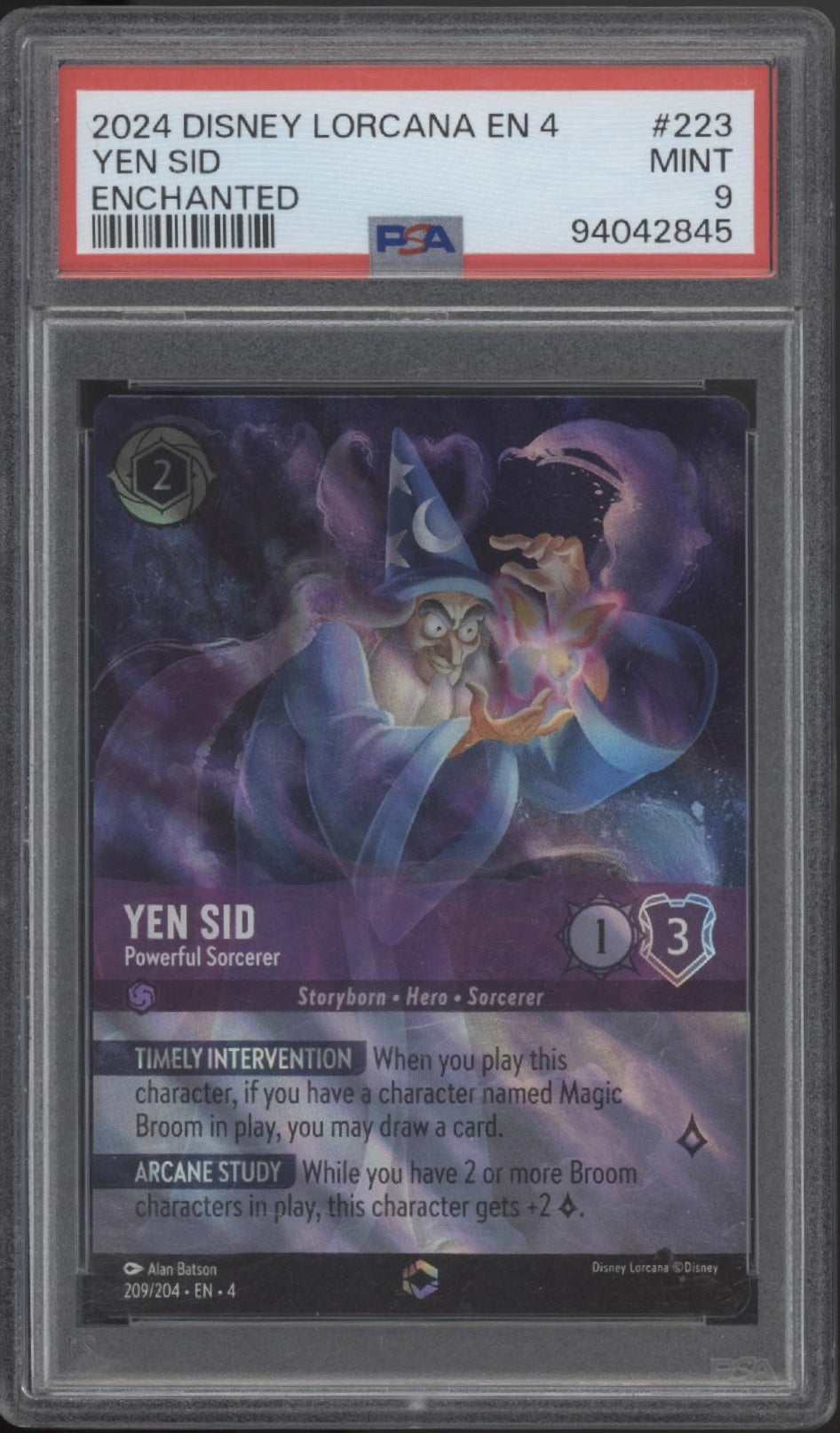 Yen Sid Powerful Sorcerer Disney Lorcana Ursula's Return Enchanted PSA 9、Collector Store LLC Gaming、kayou